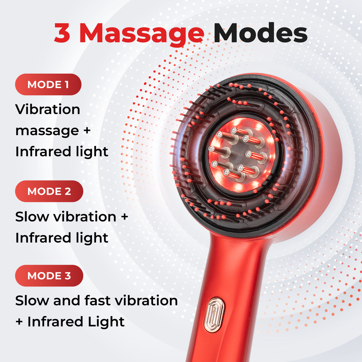 ROVAY Red Light Hair Brush